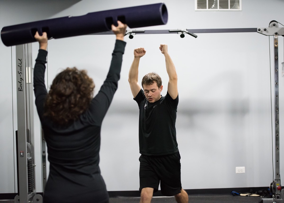 Movement coaching session at Twice as Fit Squared on Chicago's North Shore